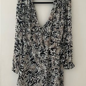 Tie dye patterned long sleeve dress, worn once